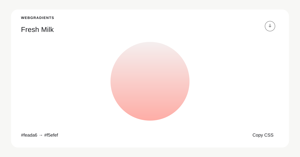 Light Red to White Linear Gradient CSS Background — Fresh Milk ...