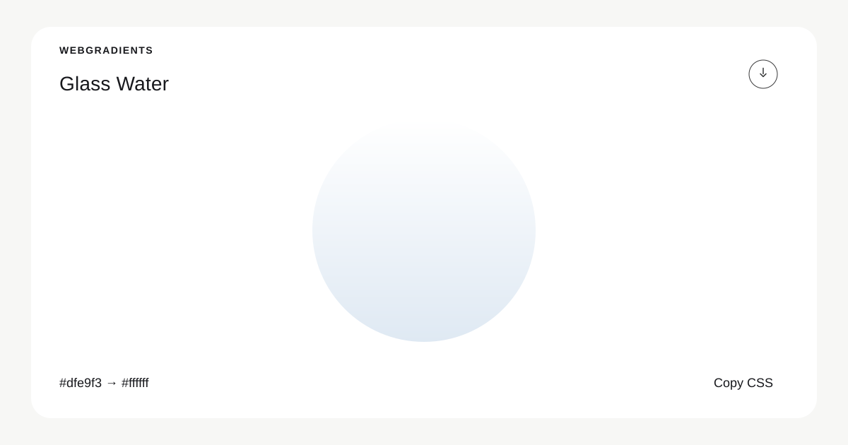 Light Blue to White Linear Gradient CSS Background — Glass Water ...
