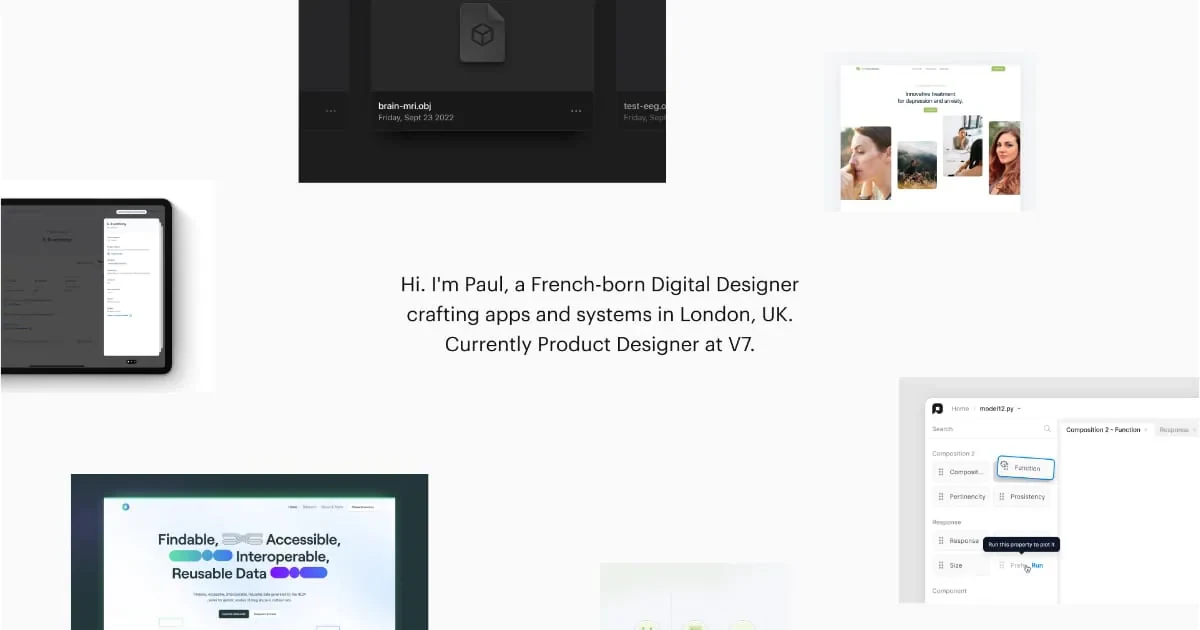 Paul Faivret website screenshot from Sitehunter