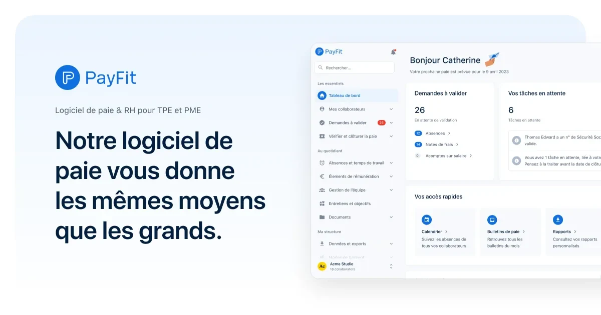PayFit website screenshot from Sitehunter