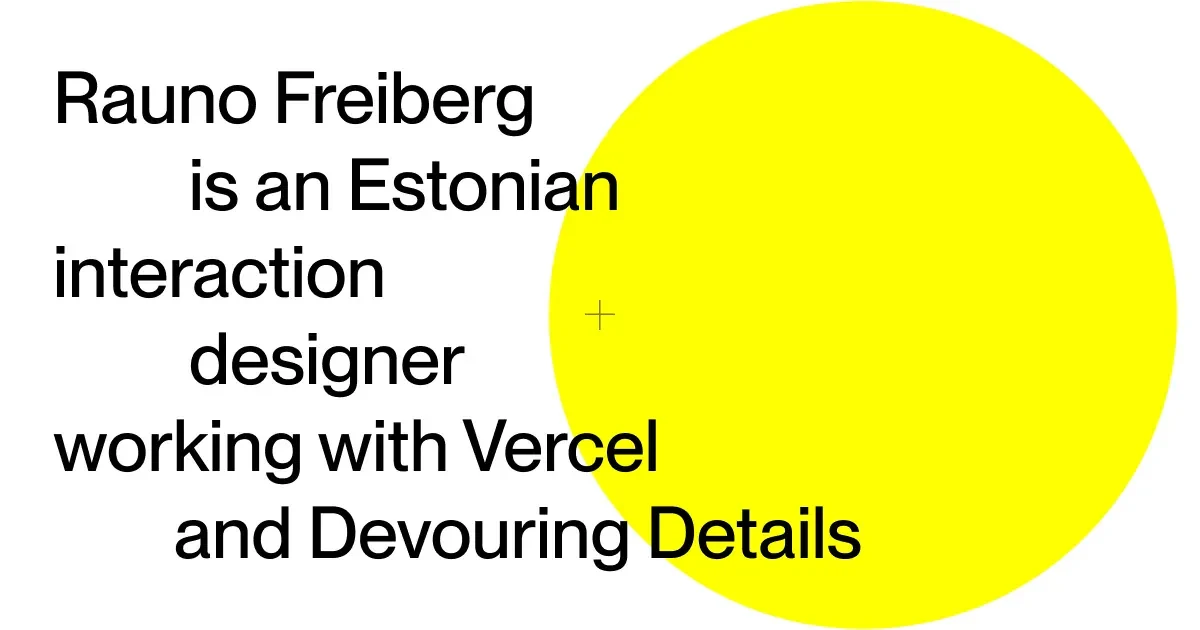 Rauno Freiberg website screenshot from Sitehunter