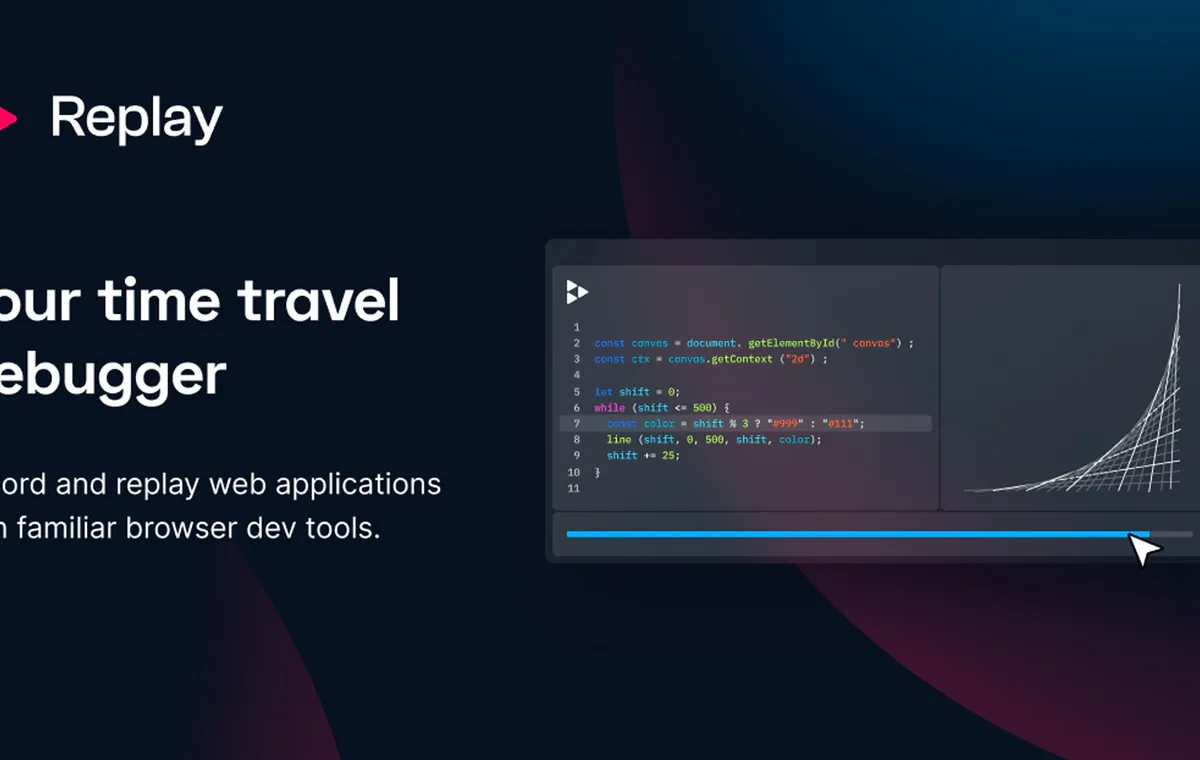 Replay website screenshot from Sitehunter