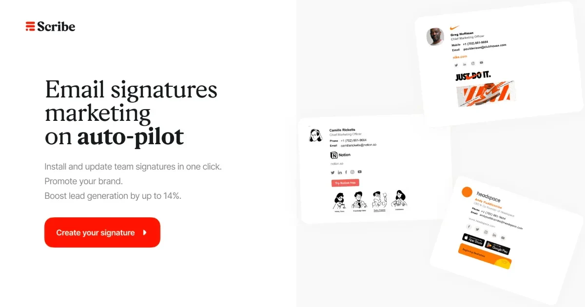 Scribe website screenshot from Sitehunter