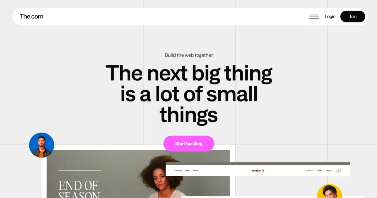 The.com website screenshot from Sitehunter